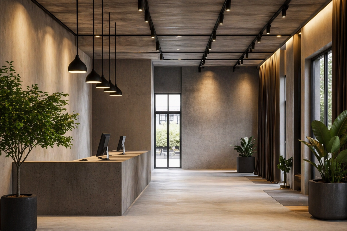 Iluminação ideal para espaços comerciais e corporativos